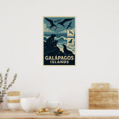 wilde dieren van de Galápagos-eilanden Poster (Keuken)