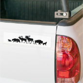 Wilde dieren van geelsteen bumpersticker (Op Truck)
