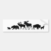 Wilde dieren van geelsteen bumpersticker (Voorkant)