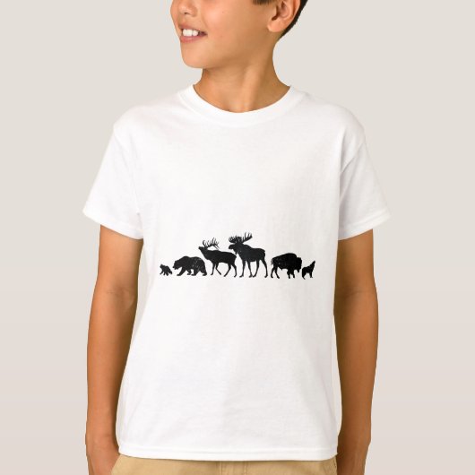 Wilde dieren van geelsteen t-shirt (Voorkant)