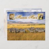 Wilde dieren van Maasai Mara in Kenia Briefkaart (Voorkant / Achterkant)