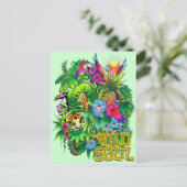 Wilde Dieren verborgen in Surreal Oerwoud Briefkaart (Staand voorkant)