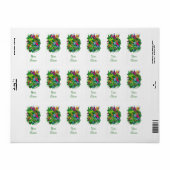 Wilde Dieren verborgen in Surreal Oerwoud Etiket (Full Sheet)