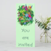 Wilde Dieren verborgen in Surreal Oerwoud Kaart (Staand voorkant)