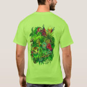 Wilde Dieren verborgen in Surreal Oerwoud T-shirt (Achterkant)