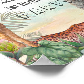 Wilde dieren Verjaardagsfeestje Welkomstdeurbord Poster (Hoek)