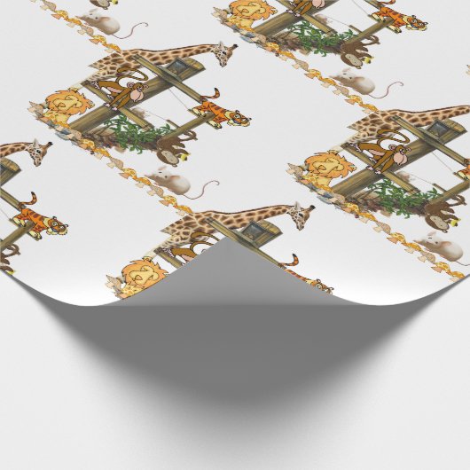 Wilde dieren Verpakkingspapier Cadeaupapier (Hoek)