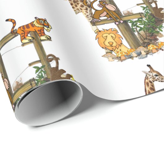 Wilde dieren Verpakkingspapier Cadeaupapier (Rol Hoek)