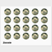  wilde dieren, Victoriaans witte zwanen Ronde Sticker (Vel)