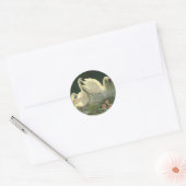  wilde dieren, Victoriaans witte zwanen Ronde Sticker (Envelop)