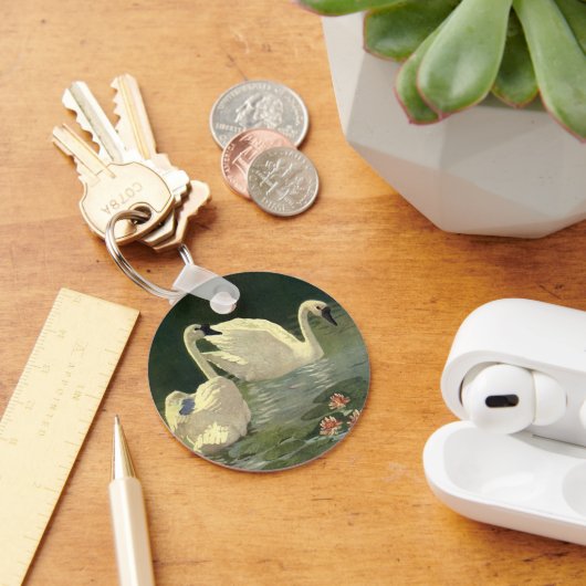  wilde dieren, Victoriaans witte zwanen Sleutelhanger (Bureau)
