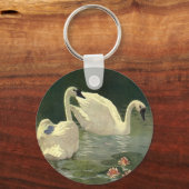  wilde dieren, Victoriaans witte zwanen Sleutelhanger (Voorkant)