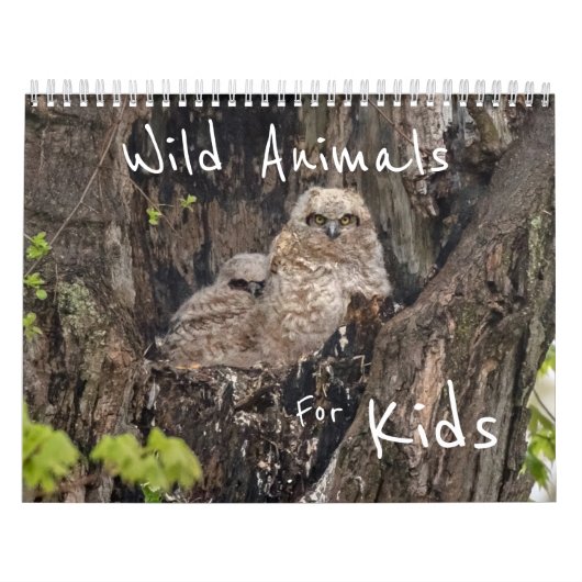 Wilde dieren voor kinderen kalender (Hoes)