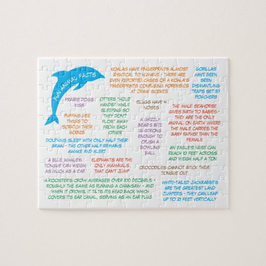 Wilde dieren vun vetten Volwassenen en Kinderen Legpuzzel (Horizontaal)