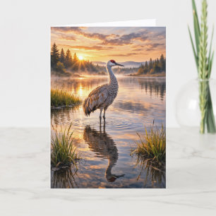 Wilde dieren Zandheuvelkraan Reflectief wetland la Kaart