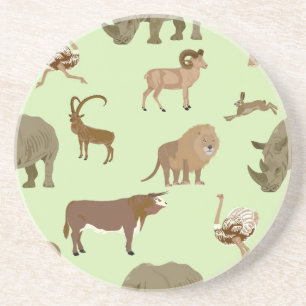 Wilde dieren zandsteen onderzetter