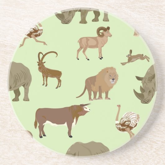Wilde dieren zandsteen onderzetter (Voorkant)