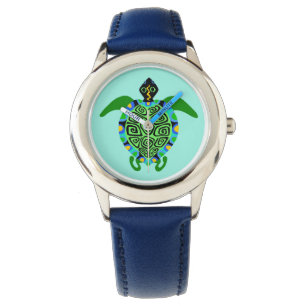 Wilde dieren - Zee SCHILDPAD - Natuur - Aqua - Horloge