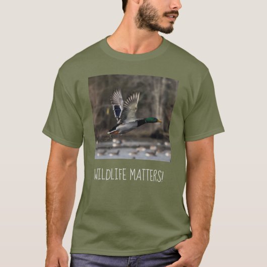 Wilde dieren zijn belangrijk. Heren basic T-shirt (Voorkant)