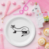 Wilde dieren - Zwarte voeten FRET - Dier- Partij Papieren Bordje (Feest)