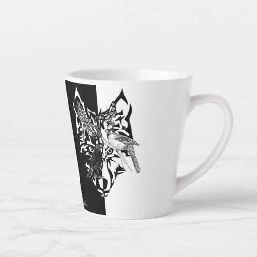 Wilde Dierengidsen 4"Tall Latte Mok (Rechts)