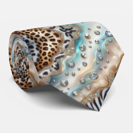 Wilde Dierenprint Opal Gevlekte Das (Opgerold)