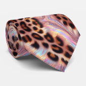 Wilde Dierenprint Roze Opal Gestippelde Das (Opgerold)