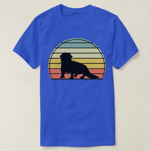 Wilde dierentuin Keeper Retro Otter T-shirt (Design voorkant)