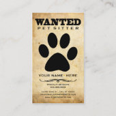 wilde dierenzetter visitekaartje (Voorkant)