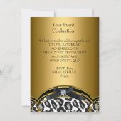 Wilde Dierenzwarte goudfeest Kaart (Achterkant)