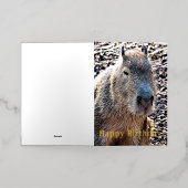 WILDE DIERLIJKE CAPYBARA FOLIE WENSKAART (Buiten Laag)