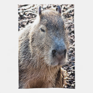 WILDE DIERLIJKE CAPYBARA THEEDOEK