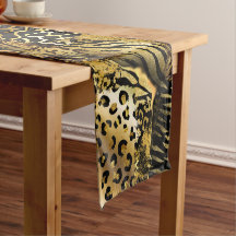 Wilde dierlijke huid goudzwart safari afdrukpatroo