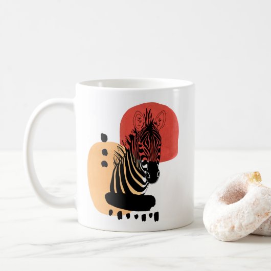 Wilde dierlijke Zebra Koffiemok (Met donut)