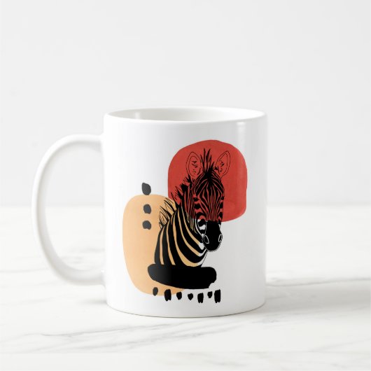 Wilde dierlijke Zebra Koffiemok (Links)