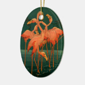  wilde diervogels, tropische roze vlamingos keramisch ornament (Links)