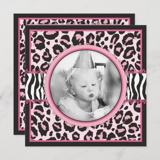 Wilde Ding Birthday Square 1 Kaart (Voorkant / Achterkant)