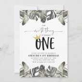 Wilde Ding Boys 1e verjaardag Wilde Één Kaart (Voorkant)