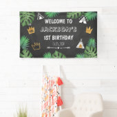 Wilde Ding Glitter ONE Birthday Boy Backdrop Spandoek (Insitu)