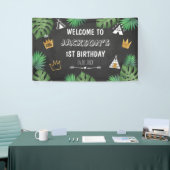 Wilde Ding Glitter ONE Birthday Boy Backdrop Spandoek (Beurs)