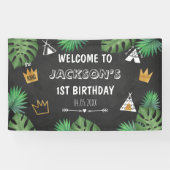 Wilde Ding Glitter ONE Birthday Boy Backdrop Spandoek (Horizontaal)