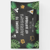 Wilde Ding Glitter ONE Birthday Boy Backdrop Spandoek (Verticaal)