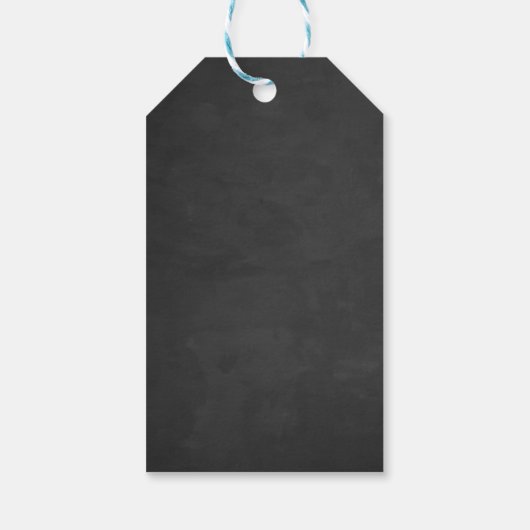 Wilde Ding Glitter ONE Birthday Boy Chalkboard Cadeaulabel (Achterkant)