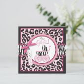 Wilde Ding Uitnodiging Rare Roze B (Staand voorkant)