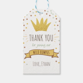 Wilde dingen bedanken jullie label Crown Boy Cadeaulabel
