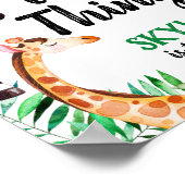 Wilde Dingen Dierenkinderen Birthday Party Waterve Poster (Hoek)