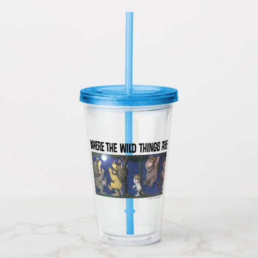 Wilde dingen en Max dansen in het maanlicht Acryl Drinkbeker (Voorkant)