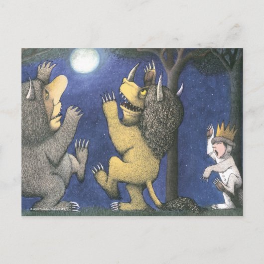 Wilde dingen en Max dansen in het maanlicht Briefkaart (Voorkant)