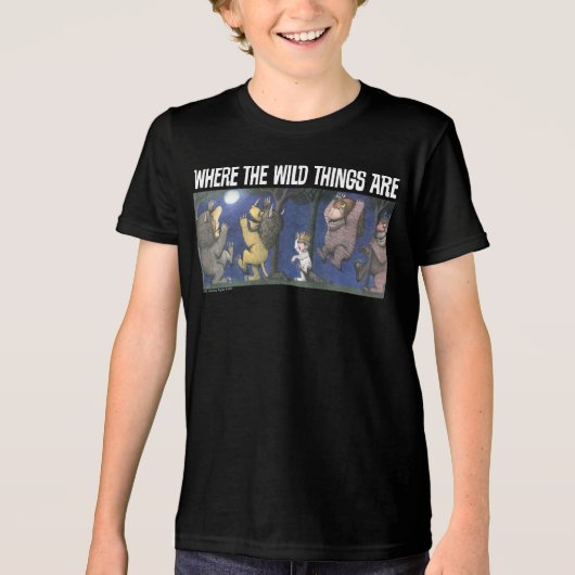 Wilde Dingen en Max dansen in het maanlicht Tri-Blend Shirt (Voorkant)