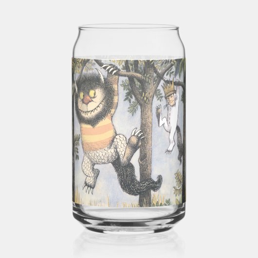 Wilde dingen en Max slingeren van bomen Blikvorm Glas (Voorkant)